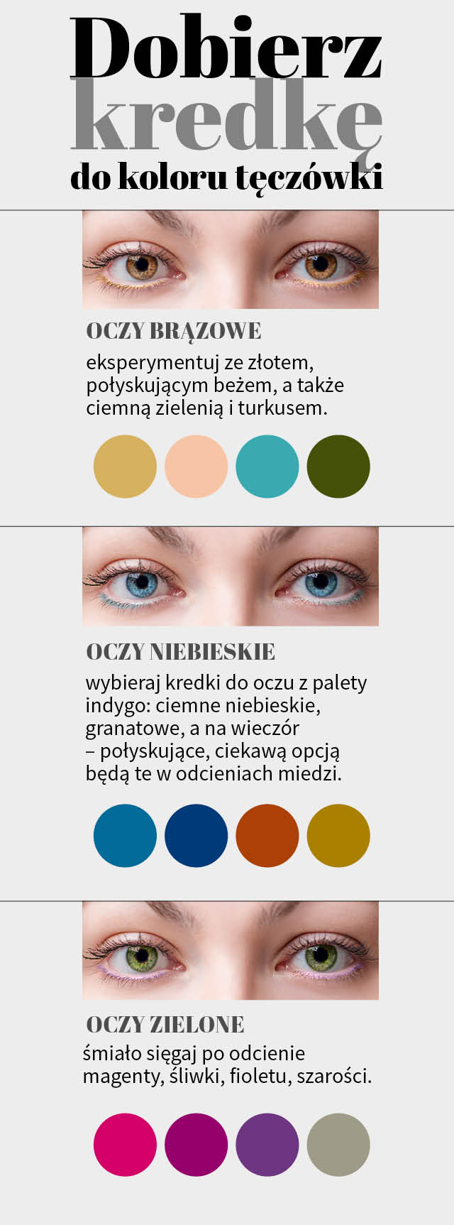 kredka do oczu, tęczówka, kolor, oczy brązowe, oczy niebieskie, oczy zielone