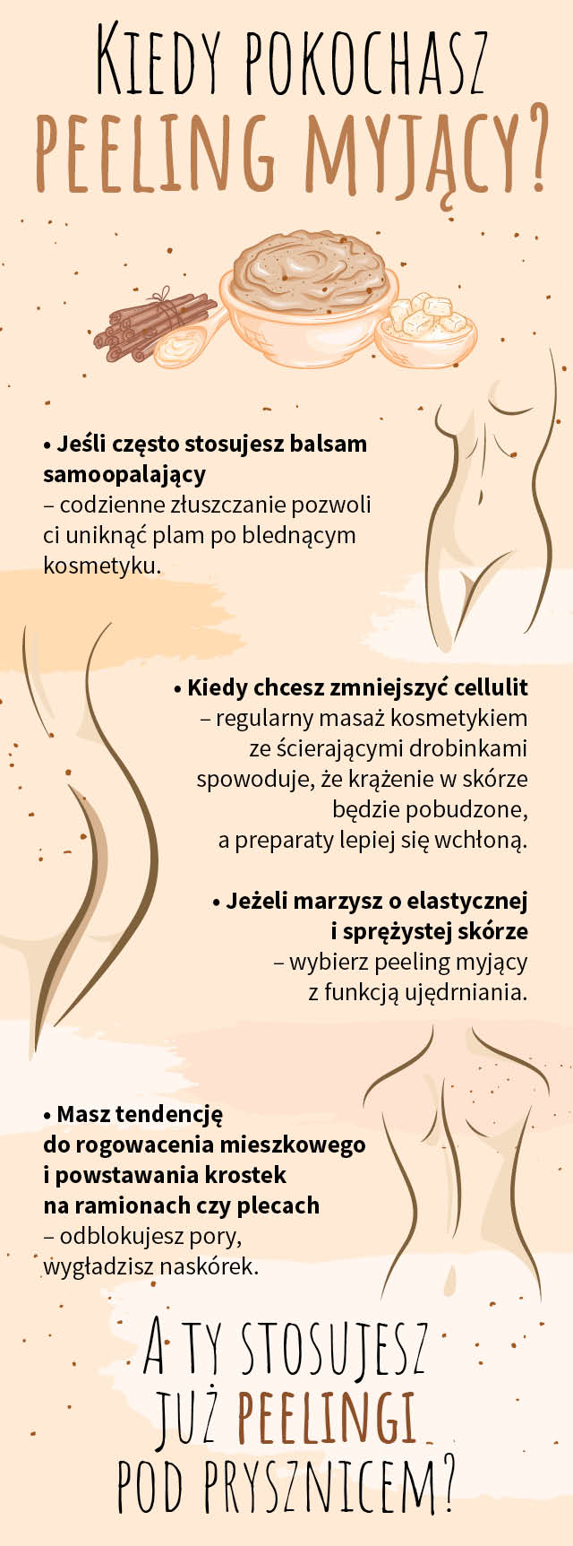 peeling myjący, codzienne złuszczanie, regularny masaż, ścierające drobinki, peeling antycellulitowy pod prysznic, elastyczna skora, peeling ujędrniający pod prysznic