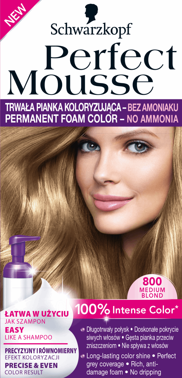 Schwarzkopf, Perfect Mousse, pianka trwale koloryzująca, Średni Blond ...
