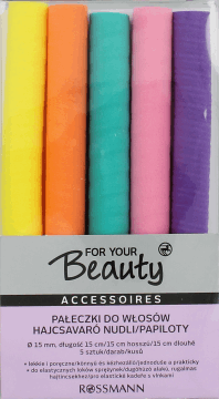 For Your Beauty, papiloty z elastycznego tworzywa, 5 szt., nr kat. 183002