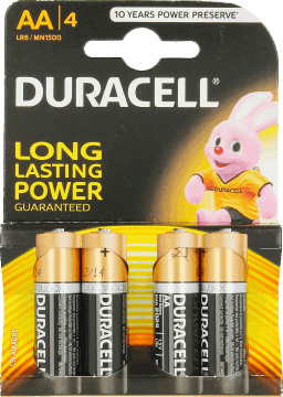 Duracell, Basic, baterie alkaliczne 1,5V AA LR6 / MN1500, 4 szt., nr kat. 26302