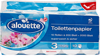 alouette, papier toaletowy, 3-warstwowy, 10 szt., nr kat. 27923