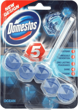 Domestos, Power 5, kostka toaletowa, ocean, 55 g, nr kat. 220343