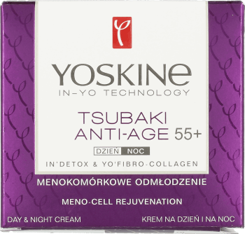 Yoskine, Tsubaki Anti Age, krem na dzień i na noc 55+, Menokomórkowe Odmłodzenie, 50 ml, nr kat. 219807