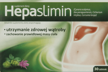 Hepaslimin, suplement diety, utrzymanie zdrowej wątroby, 30 szt., nr kat. 220439