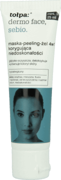 tołpa, dermo face, sebio, maska-peeling-żel 4w1 korygująca niedoskonałości, 25 ml, nr kat. 234099