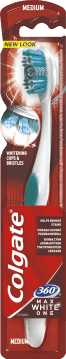 Colgate, 360 Max White One, szczoteczka do zębów, średnia, 1 szt., nr kat. 165132