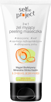 Selfie Project, 3w1 żel myjący + peeling + maseczka, 150 ml, nr kat. 251083