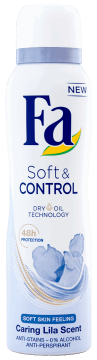 Fa, Soft&Control, antyperspirantw sprayu, Caring Lila Scent, 150 ml, nr kat. 256511