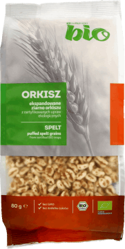 Soligrano, BIO, produkt zbożowy sypki, Orkisz, ekspandowane ziarno orkiszu, 80 g, nr kat. 237796