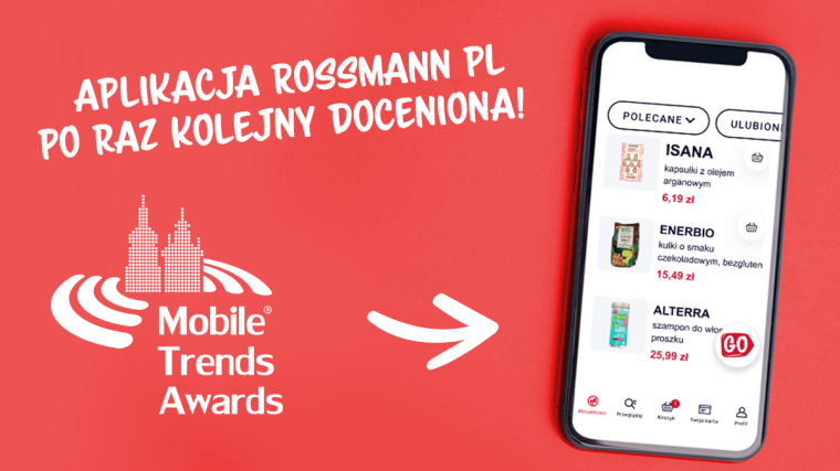 Aplikacja Rossmann PL po raz kolejny nominowana w plebiscycie Mobile Trends