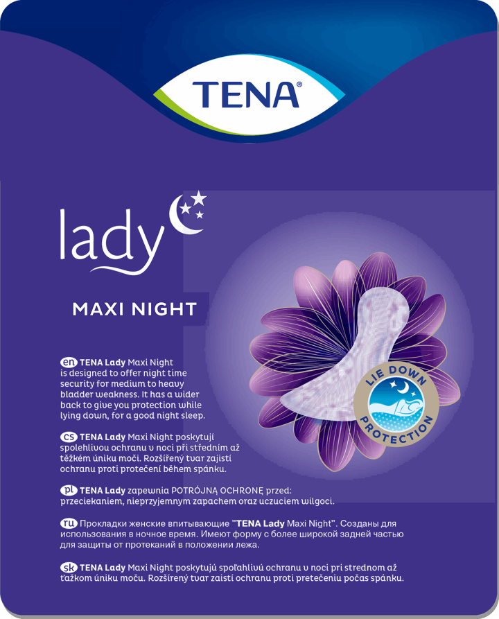 TENA,specjalistyczne podpaski Maxi Night,tył
