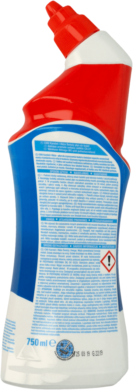 CILLIT, Bang Kamień i Rdza, płyn do czyszczenia toalet, 750 ml ...