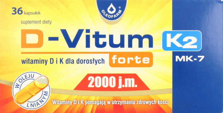 D Vitum Forte Suplement Diety Witamina D I K Dla Dorosłych 36 Szt Drogeria Rossmannpl