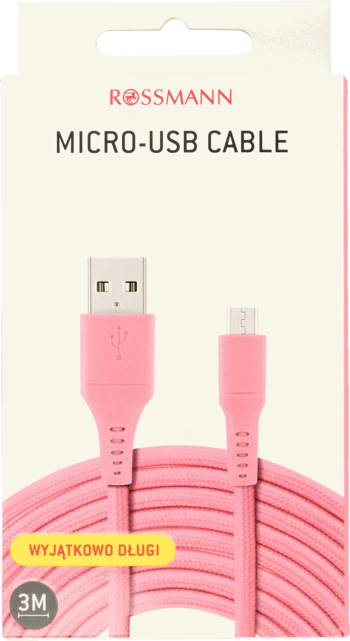 ISTARWORLD,kabel Micro-USB, długość 3 m,przód