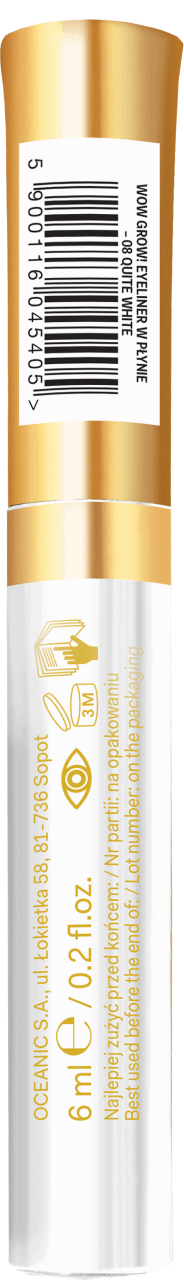 AA WINGS OF COLOR, wodoodporny eyeliner w płynie, Wow Grow Biotin