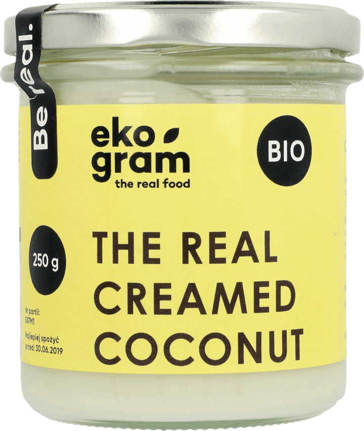 EKOGRAM,organiczny mus kokosowy,przód