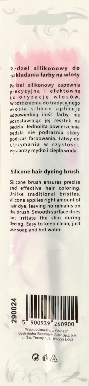 FOR YOUR BEAUTY,pędzel silikonowy do nakładania farby na włosy,tył