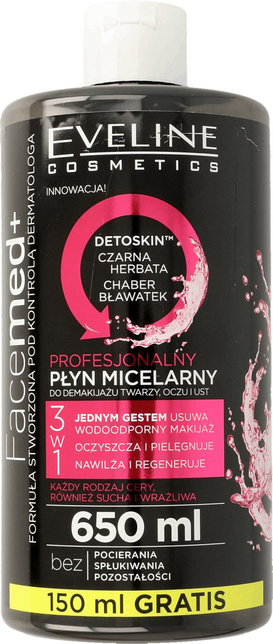 EVELINE COSMETICS, Facemed+, profesjonalny płyn micelarny do demakijażu ...