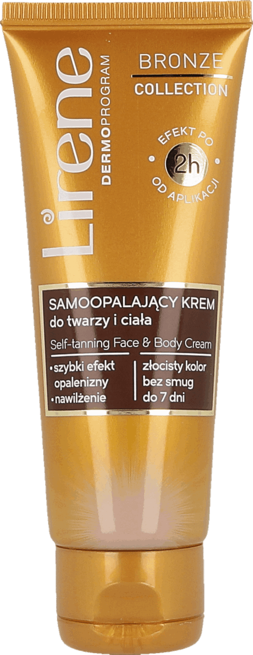 LIRENE, Bronze Collection, samoopalający krem do twarzy i ciała, 75 ml