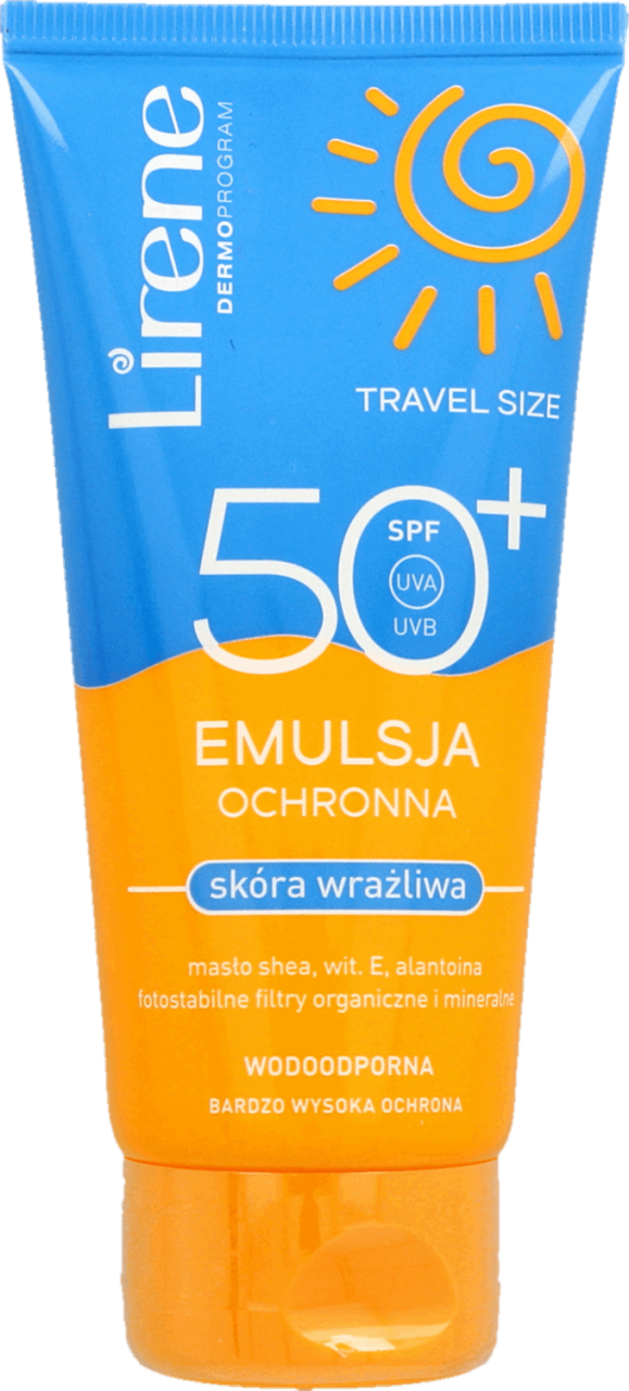 Lirene Hydrolipidowy Ochronny Krem Do Twarzy Spf 50 LIRENE, emulsja ochronna, skóra wrażliwa bardzo wysoka ochrona, SPF 50+, 90 ml | Drogeria