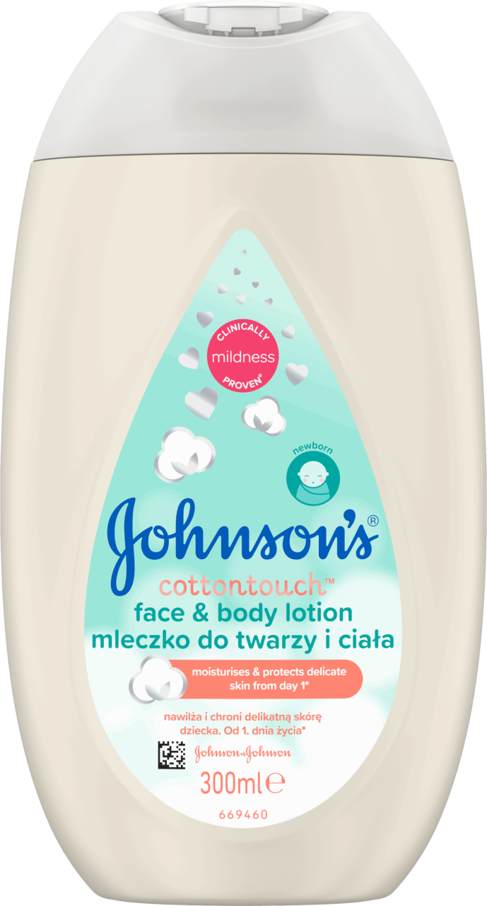 JOHNSON'S BABY, Cotton Touch, mleczko do twarzy i ciała, od 1. dnia ...