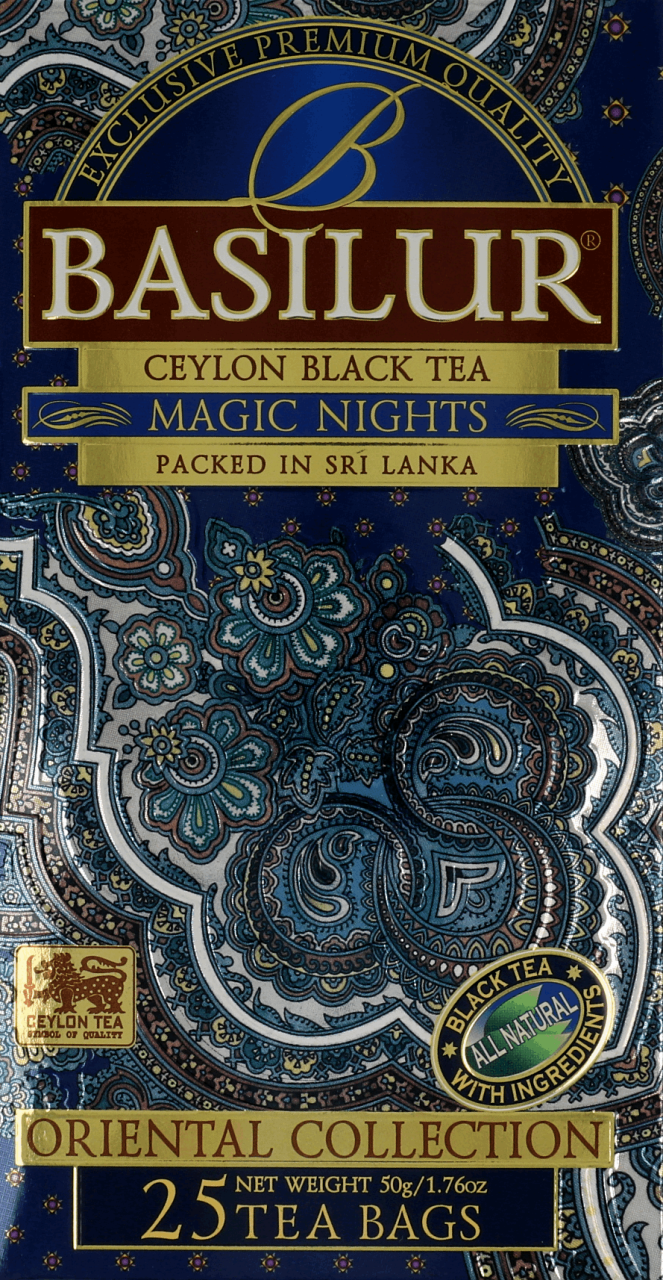 BASILUR,herbata czarna, Oriental Collection - Magic Nights,przód