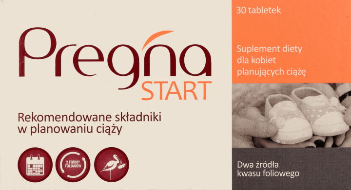 PREGNA,suplement diety dla kobiet planujących ciążę,przód