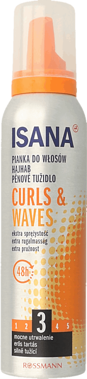 paper Dad tense ISANA, Curls&Waves, pianka do włosów poziom utrwalenia 3, 150 ml | Drogeria  Rossmann.pl