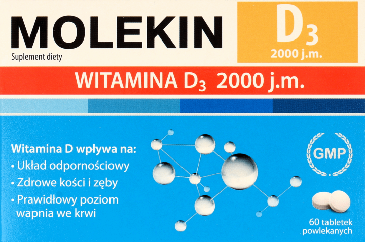 MOLEKIN,Witamina D3 2000 j.m.,przód