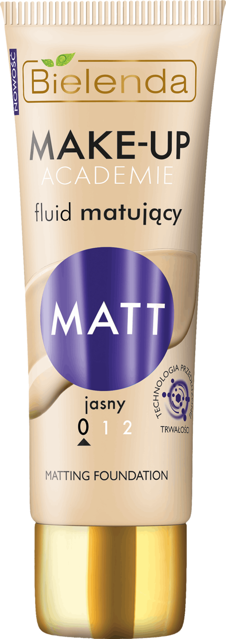 BIELENDA, Make-Up Academie, fluid matujący nr 0 Jasny Matt, 30 g