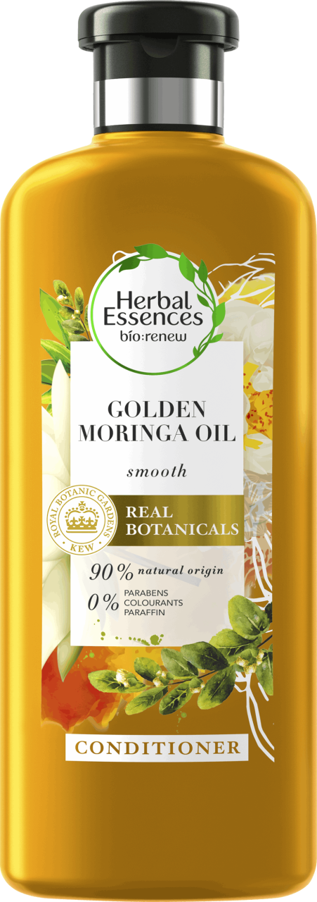 HERBAL ESSENCES, bio:renew, wygładzająca odżywka do włosów złoty olej