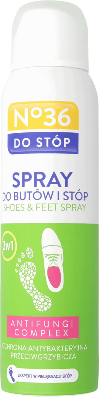 NO 36,spray do butów i stóp, ochrona antybakteryjna i przeciwgrzybicza 2w1,przód