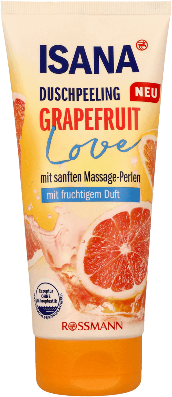 ISANA,peeling pod prysznic Grapefruit Love,przód