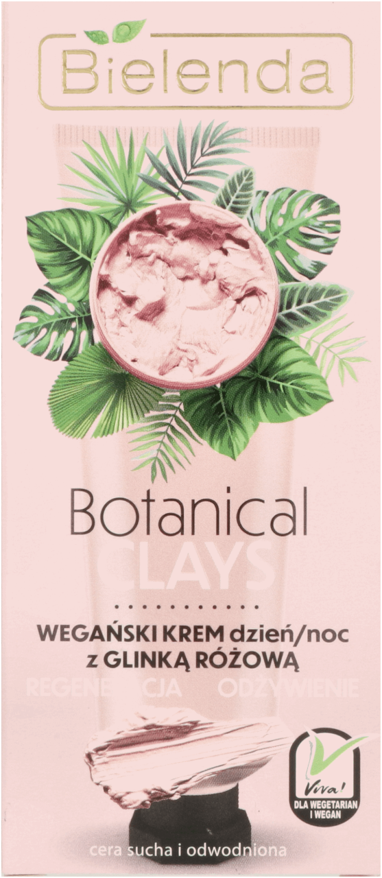 BIELENDA, Botanical Clays, krem wegański na dzień i na noc cera sucha i
