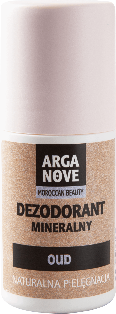 ARGANOVE,naturalny dezodorant mineralny, ałunowy roll-on, drzewo agarowe,przód