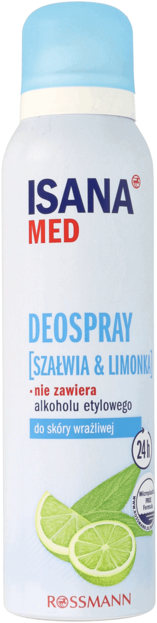 ISANA MED,dezodorant w spray' u Szałwia & Limonka,przód