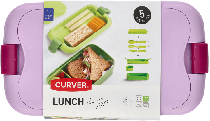 16x16x7 cm Verde 0,9 litres o1b Curver Keter Smart To Go Lunch Quadrato 