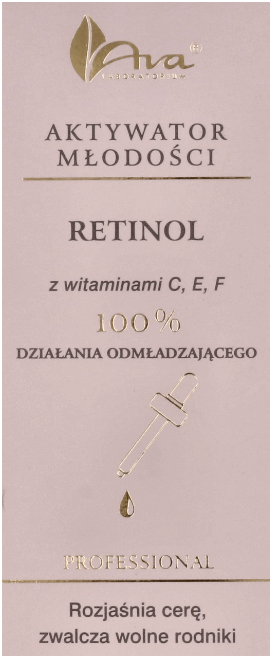 AVA LABORATORIUM,retinol z witaminami C, E, F,przód