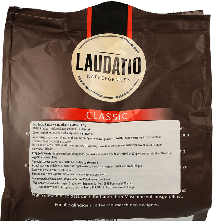LAUDATIO,kawa w saszetkach Classic,tył