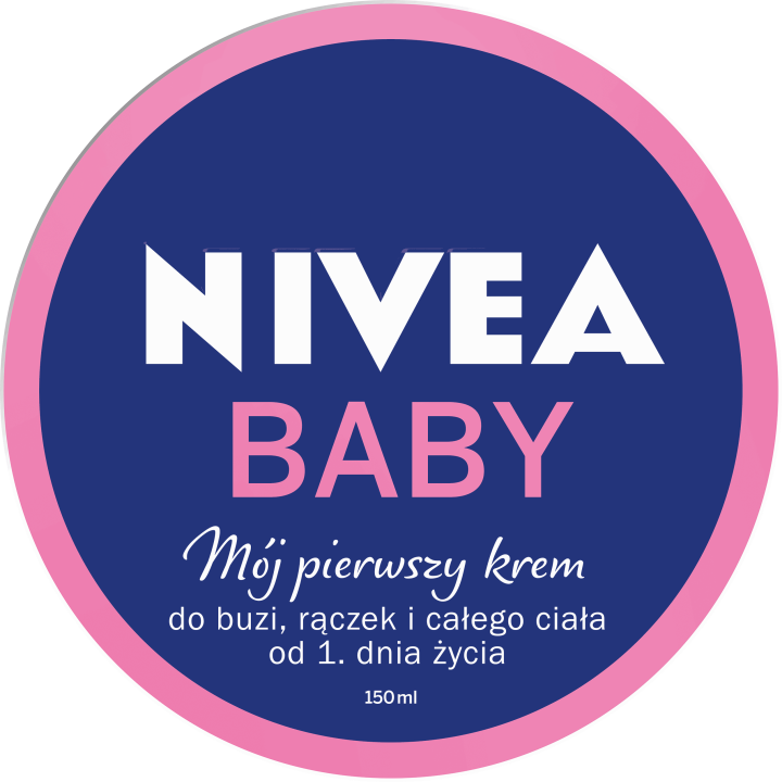 NIVEA BABY,krem do buzi, rączek i całego ciała od 1. roku życia,przód