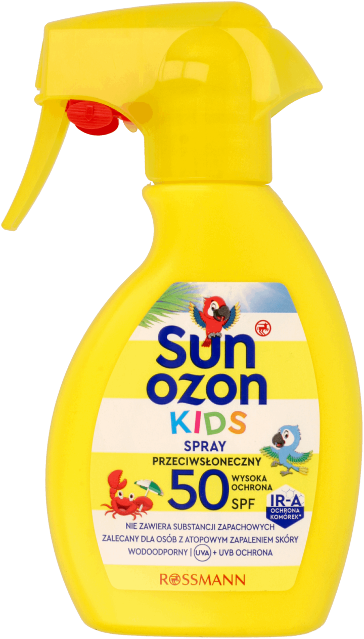 SUNOZON,spray przeciwsłoneczny SPF 50, wysoka ochrona,przód