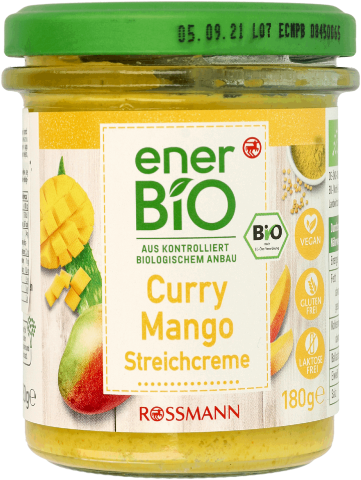 ENERBIO,pasta kanapkowa curry i mango,przód