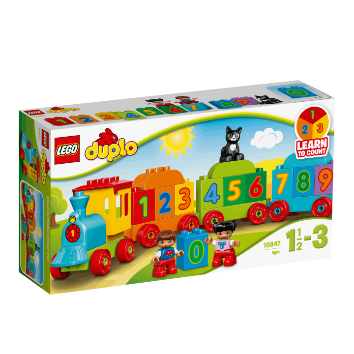 Rejsebureau Kærlig Sky LEGO, , klocki dla dzieci od 1,5 do 3 roku życia, Pociąg z cyferkami,  10847, 1 szt. | Drogeria Rossmann.pl