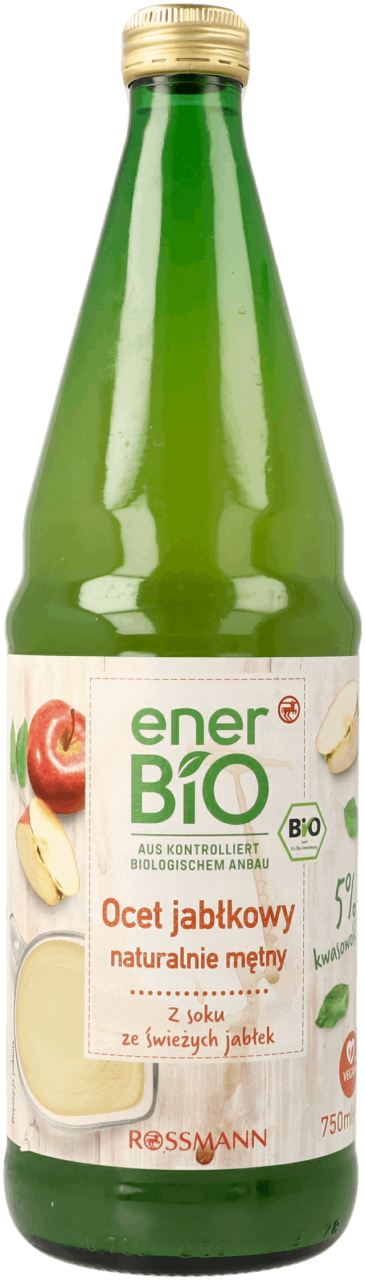 ENERBIO,ocet jabłkowy naturalnie mętny,przód