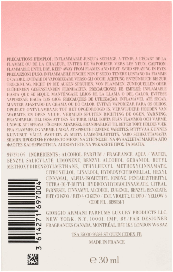 rossmann perfumy armani