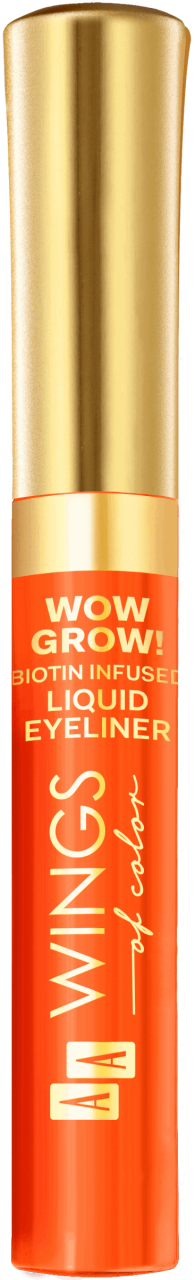 AA WINGS OF COLOR, wodoodporny eyeliner w płynie, Wow Grow Biotin