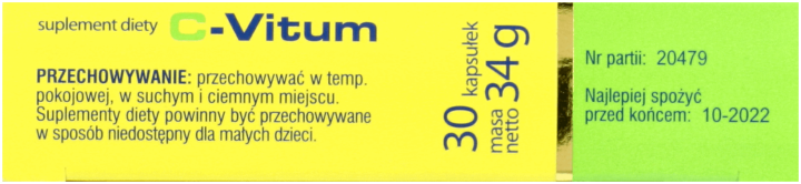C-VITUM, suplement diety, C-Vitum 1000 mg, 30 szt. | Drogeria Rossmann.pl