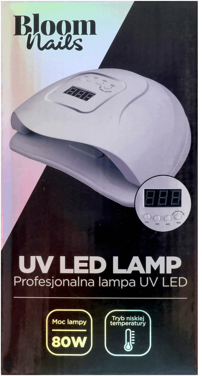 BLOOM NAILS,Lampa UV LED 80W,przód