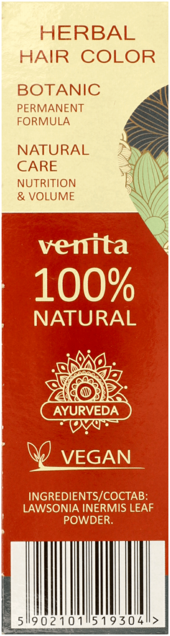 VENITA,ziołowa farba do włosów nr 6.46 Henna,lewa